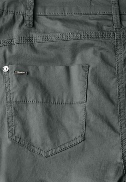 3/4 Satin Hose mit Taschen marshy green