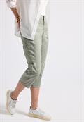 3/4 Satin Hose mit Taschen pastel green