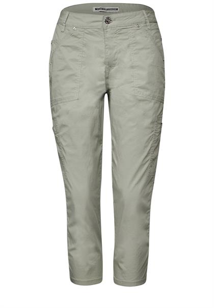 3/4 Satin Hose mit Taschen pastel green