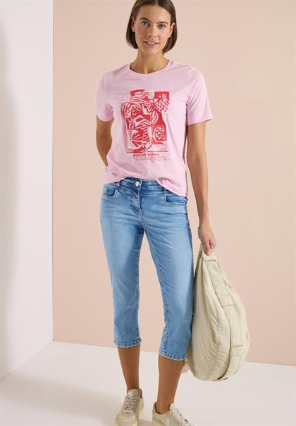 3/4 Slim Leg Jeans im Casual Fit light blue washed