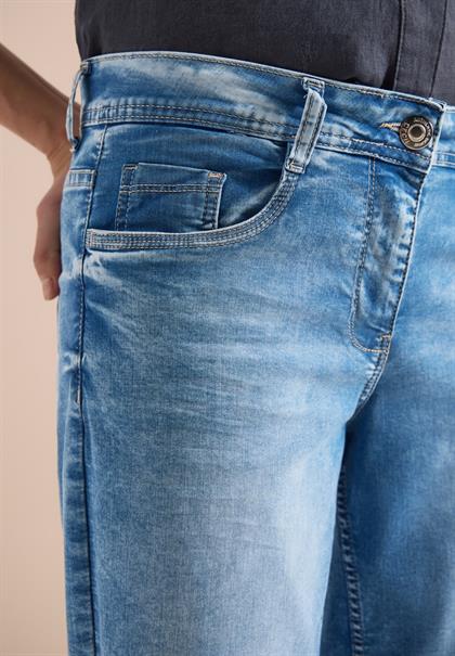 3/4 Wide Leg Jeans im Loose Fit light blue washed