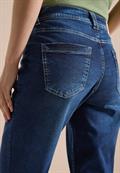3/4 Wide Leg Jeans im Loose Fit mid blue used wash