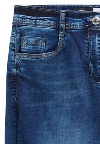 3/4 Wide Leg Jeans im Loose Fit mid blue used wash