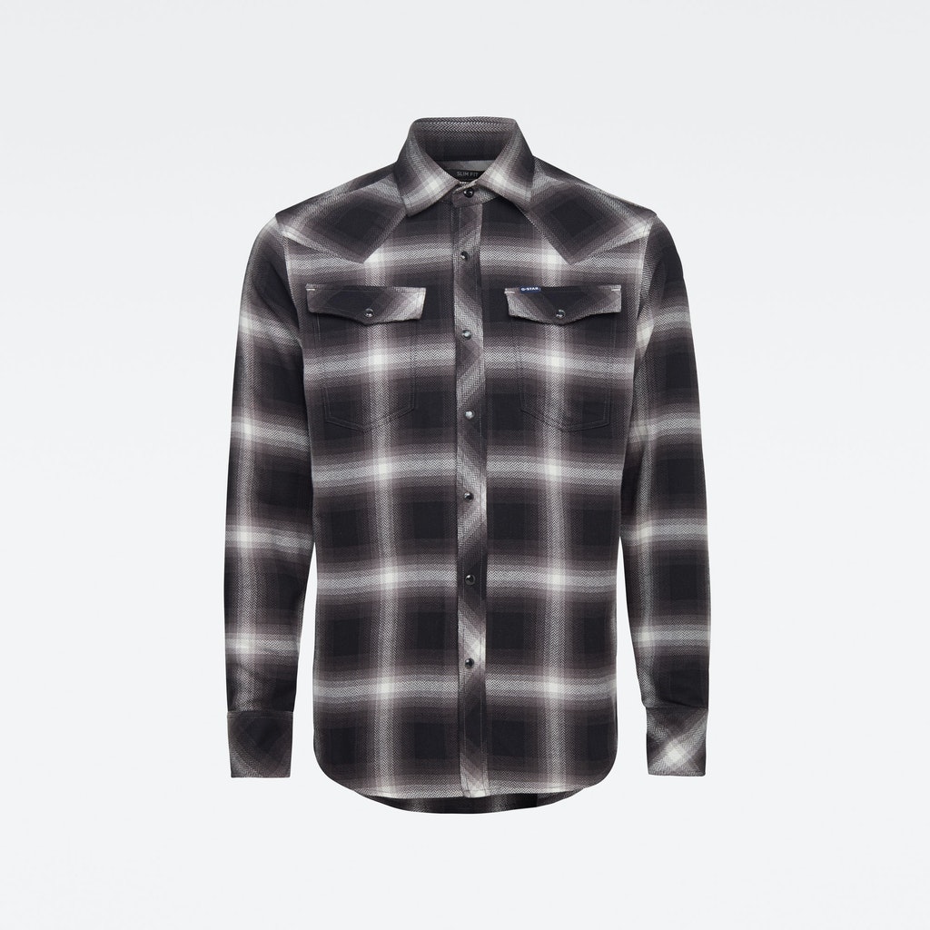 G-star Raw Herren Hemd D18952-c841-c641 Dk Black Dale Check - slim fit