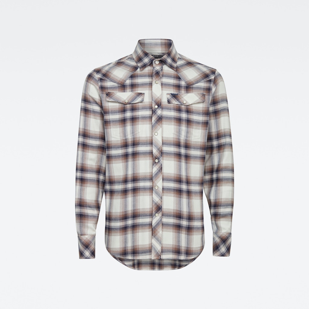 G-star Raw Herren Hemd D18952-c841-c639 Whitebait Dale Check - slim fit