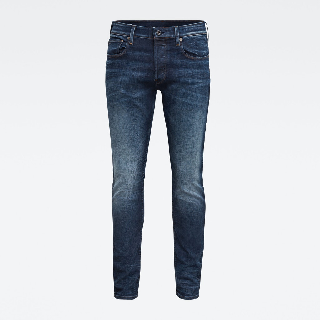 G-star Raw Herren Jeans 3301 Slim worn in dusk blue bequem online 