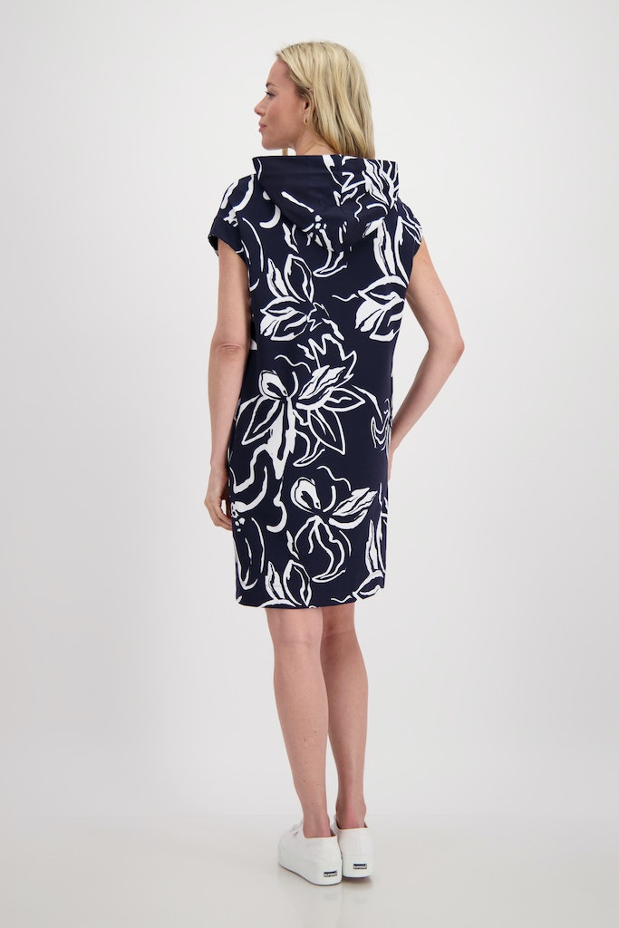 Monari Damen Kleid 407870 deep sea gemustert bequem online kaufen bei