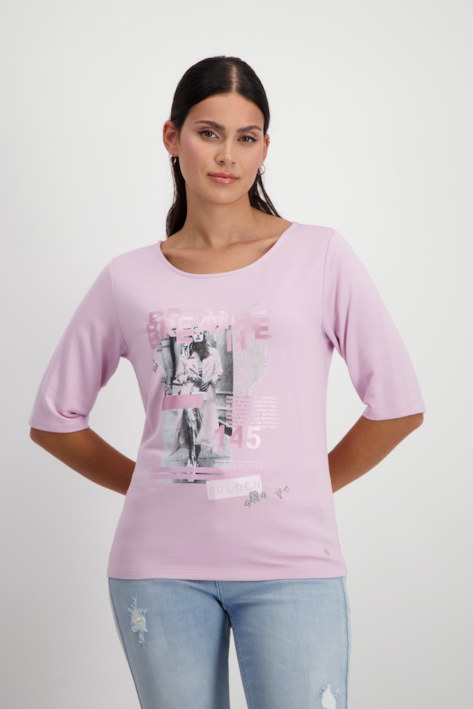 Monari Damen T-Shirt 408222 lavender rose bequem online kaufen bei  