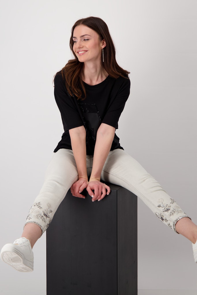 Monari Damen T-Shirt 408718 schwarz bequem online kaufen bei Tara-M.de 