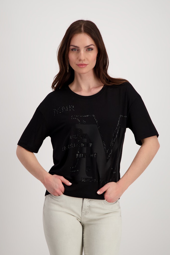 Monari Damen T-Shirt 408718 schwarz bequem online kaufen bei Tara-M.de