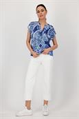 409756 navy blue gemustert
