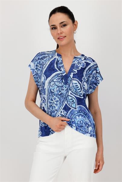 409756 navy blue gemustert