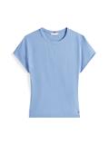 5X2 RIB SLIM C-NK CAP SLV TEE brisk blue