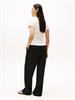 5X2 RIB SLIM C-NK CAP SLV TEE ivory silk