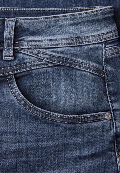 7/8 High Waist Wide Leg Jeans im Loose Fit dark blue wash