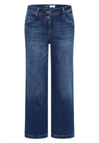 7/8 High Waist Wide Leg Jeans im Loose Fit mid blue used wash