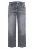 7/8 High Waist Wide Leg Jeans im Loose Fit mid grey used wash