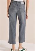 7/8 High Waist Wide Leg Jeans im Loose Fit mid grey used wash