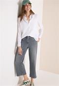 7/8 High Waist Wide Leg Jeans im Loose Fit mid grey used wash
