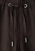 7/8 Wide Leg Hose im Loose Fit aus Leinen espresso brown