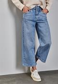 7/8 Wide Leg Jeans light blue washed