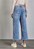 7/8 Wide Leg Jeans light blue washed