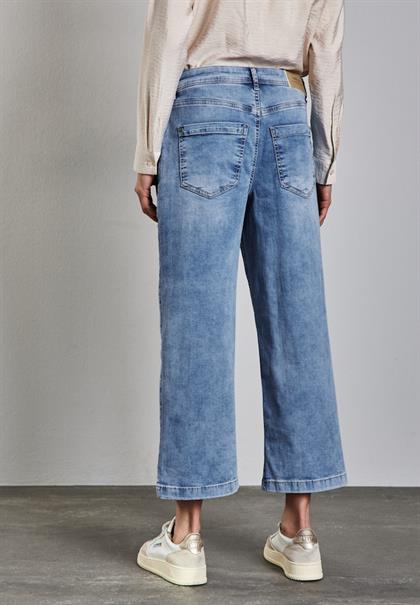 7/8 Wide Leg Jeans light blue washed