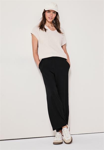 7/8 Wide Leg Jersey-Hose black