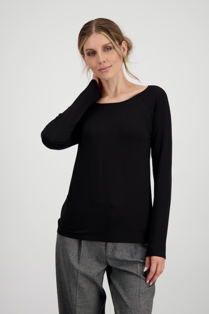 Monari Damen Longsleeve off-white bequem online kaufen bei