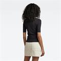 Adjustable front slim T-Shirt dk black