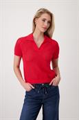 Ajour-Poloshirt red
