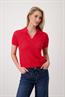 Ajour-Poloshirt red