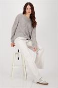 Ajour Pullover greige