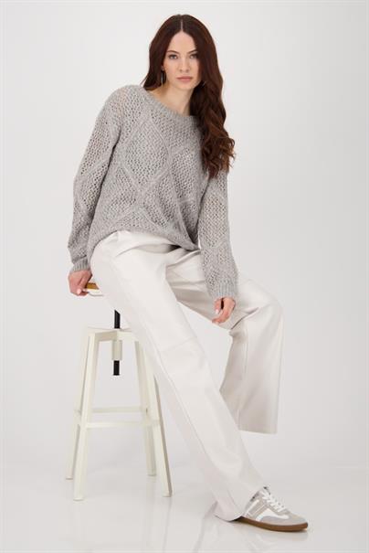 Ajour Pullover greige