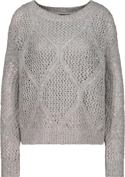 Ajour Pullover greige