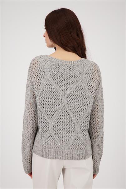 Ajour Pullover greige