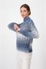 Ajour Pullover mit Lurex smokey blue gemustert