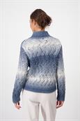 Ajour Pullover mit Lurex smokey blue gemustert