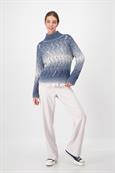 Ajour Pullover mit Lurex smokey blue gemustert