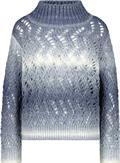 Ajour Pullover mit Lurex smokey blue gemustert