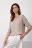 Ajour Pullover mit V-Ausschnitt hazel