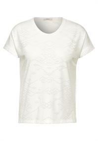 Ajour T-Shirt vanilla white