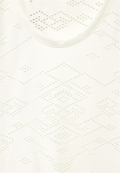 Ajour T-Shirt vanilla white