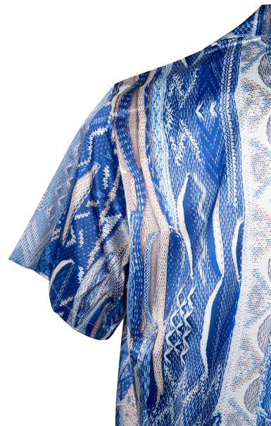 ALLOVERPRINT HEMD blau