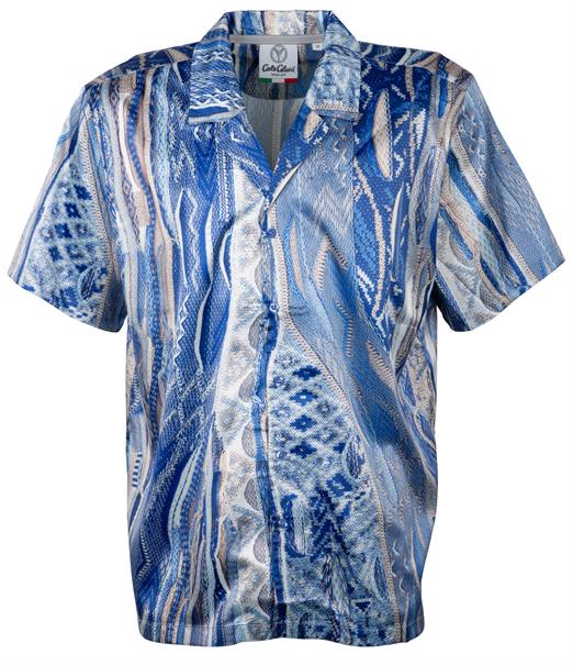 ALLOVERPRINT HEMD blau