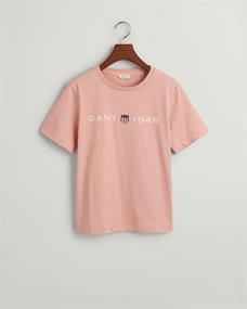 Archive Shield T-Shirt mit Print dusty rose