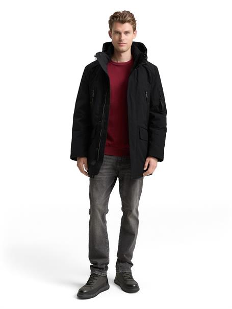 Arctic Parka mit abnehmbarer Kapuze black