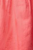 Aus Leinen-Mix: Kleid mit Knopfleiste coral red