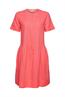 Aus Leinen-Mix: Kleid mit Knopfleiste coral red