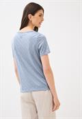 Ausbrenner-Shirt mit Wording mountain blue